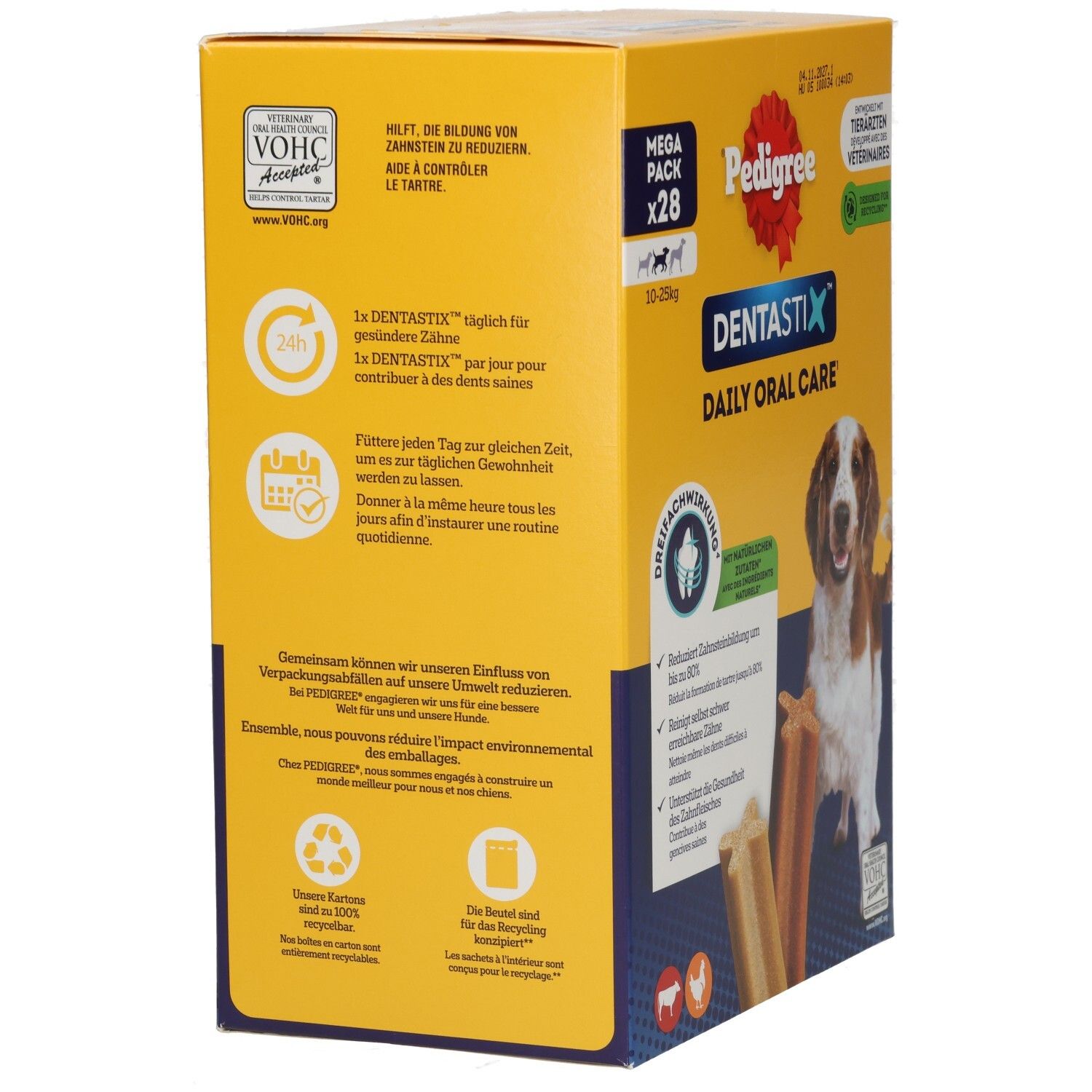 Pedigree Denta Stix Multipack Medium Hunde, 28 Stück. Tägliche Zahnpflege für Hunde.