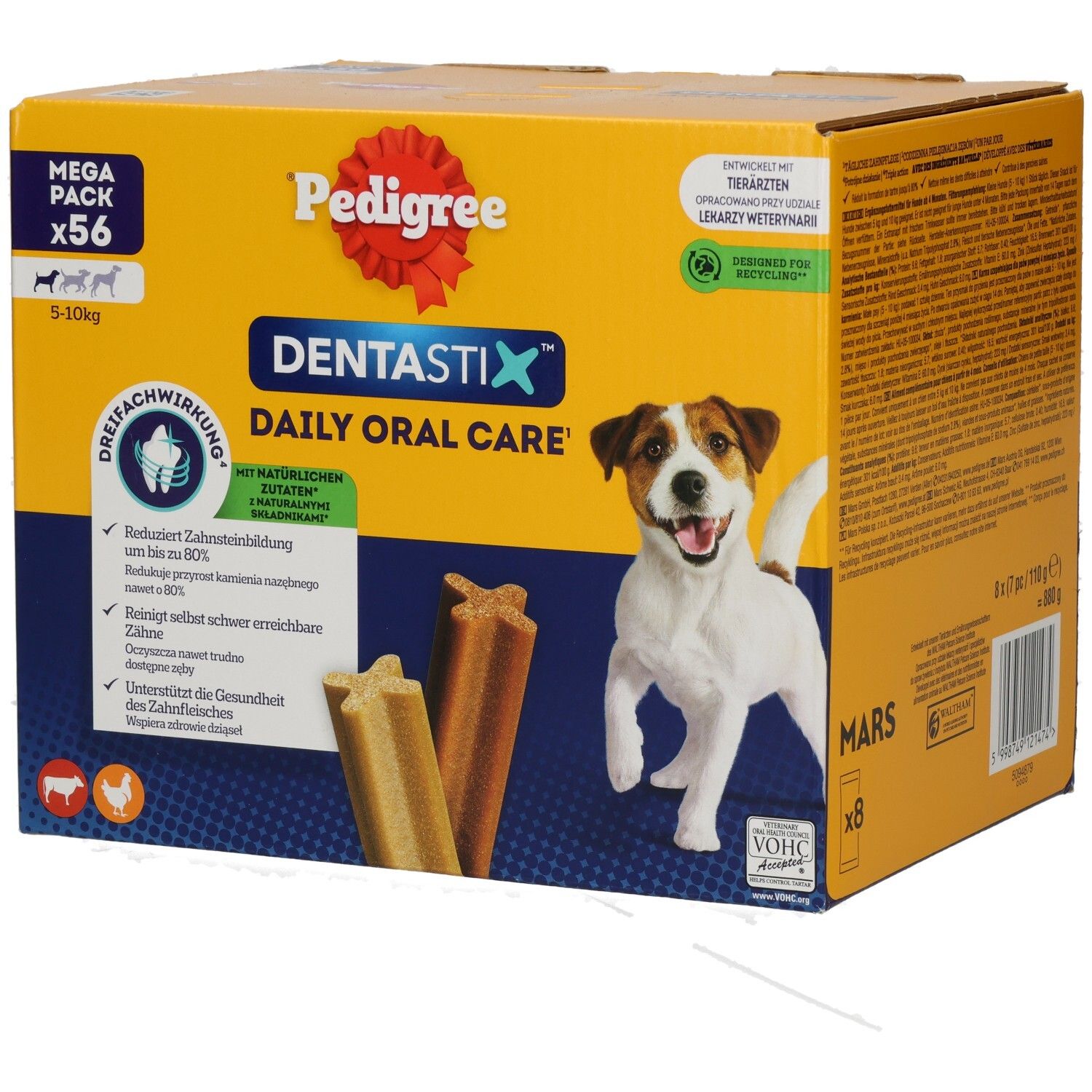Pedigree DentaStix Zahnpflege-Sticks für kleine Hunde (5-10 kg).