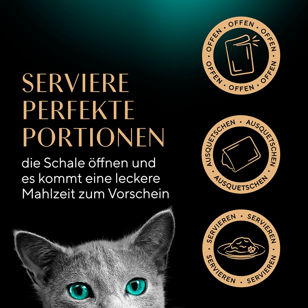 Sheba: Schale öffnen und leckere Mahlzeit servieren.