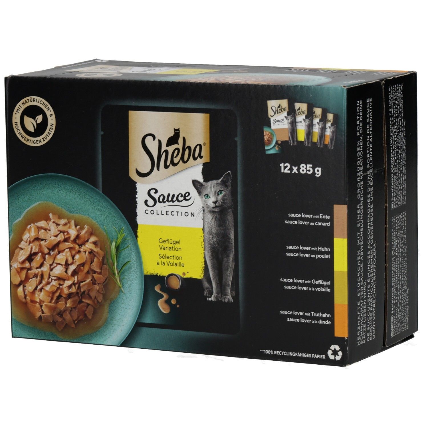 Sheba Sauce Collection Geflügel Variation 12x85g Multipackung.