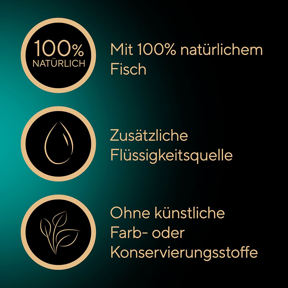 Sheba Classic Soup: 100% natürlicher Fisch, zusätzliche Flüssigkeitsquelle, ohne künstliche Farb- oder Konservierungsstoffe.