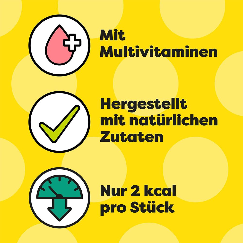 Dreamies ShakeUps: Mit Multivitaminen, natürlichen Zutaten, nur 2 kcal pro Stück.