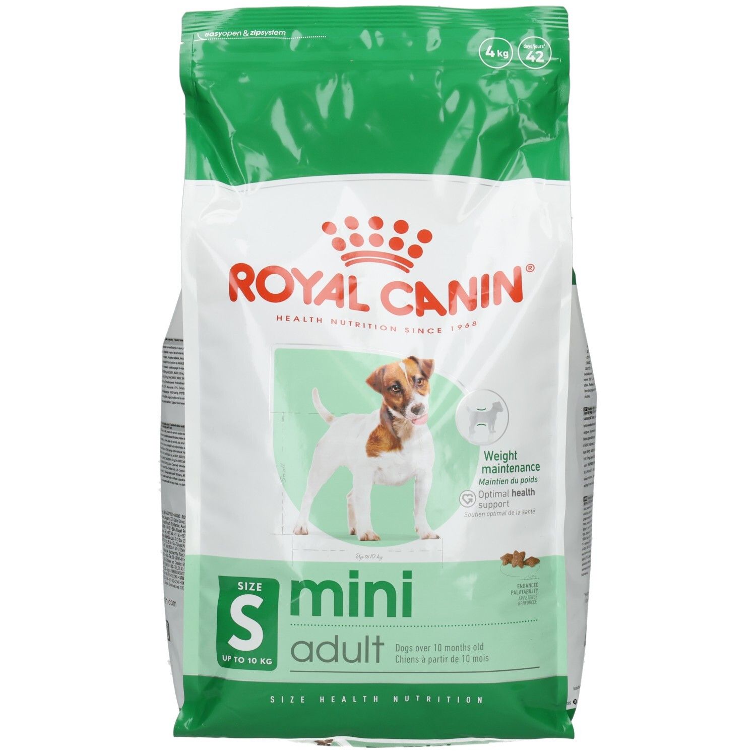 Royal Canin Mini Adult Hundefutter, 4 kg Beutel. Für kleine Hunde ab 10 Monaten.