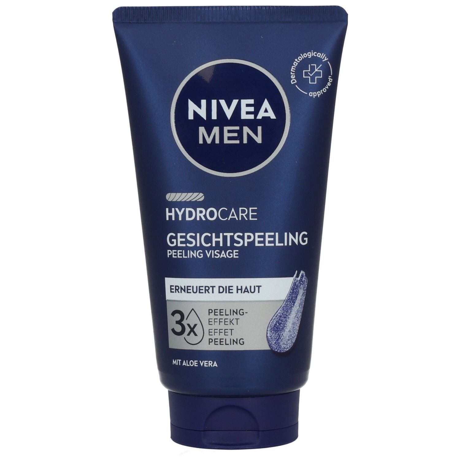 NIVEA MEN Hydrocare Gesichtspeeling Tube mit dermatologisch getesteter Formel und Aloe Vera.