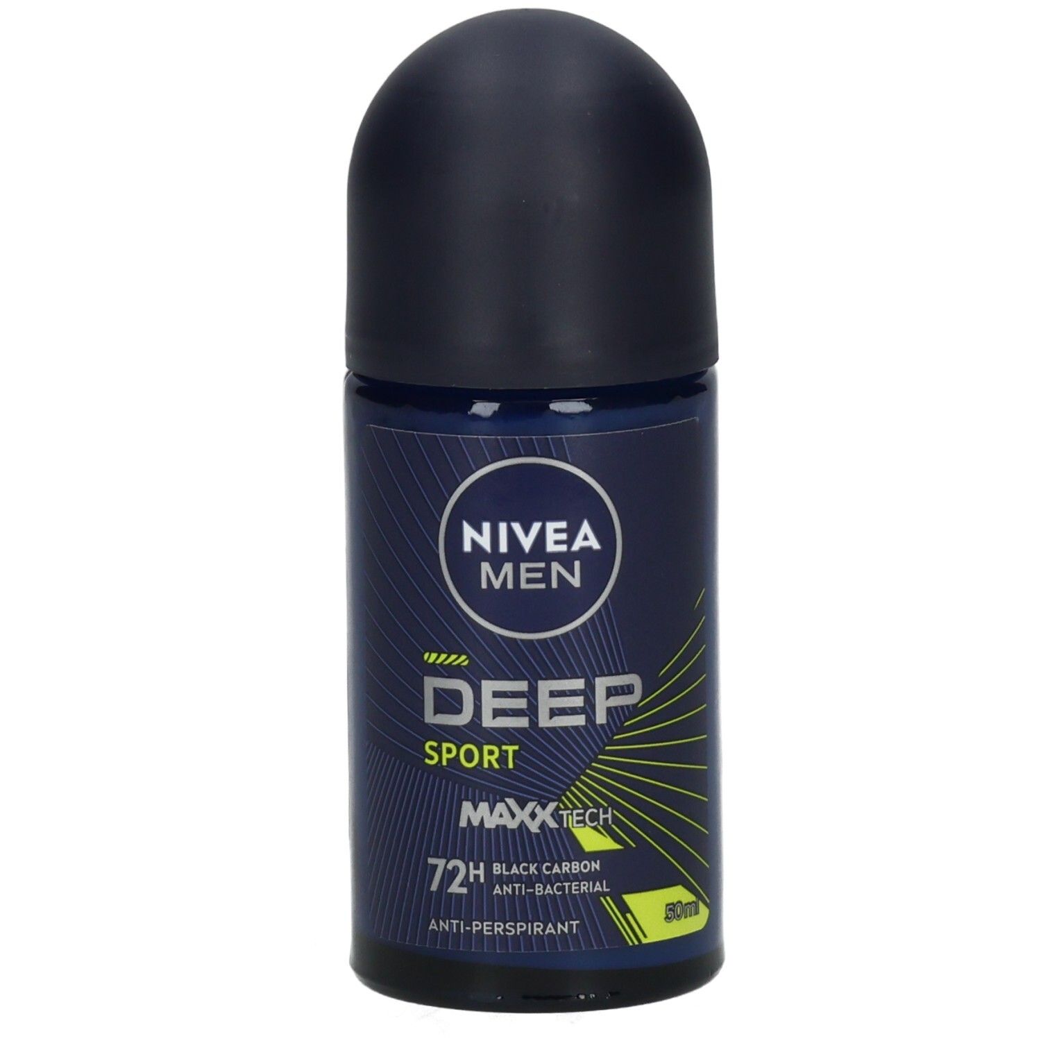 Nivea Men Deep Sport Roll-On Antitranspirant mit Maxx-Tech und Black Carbon. 72h Schutz.