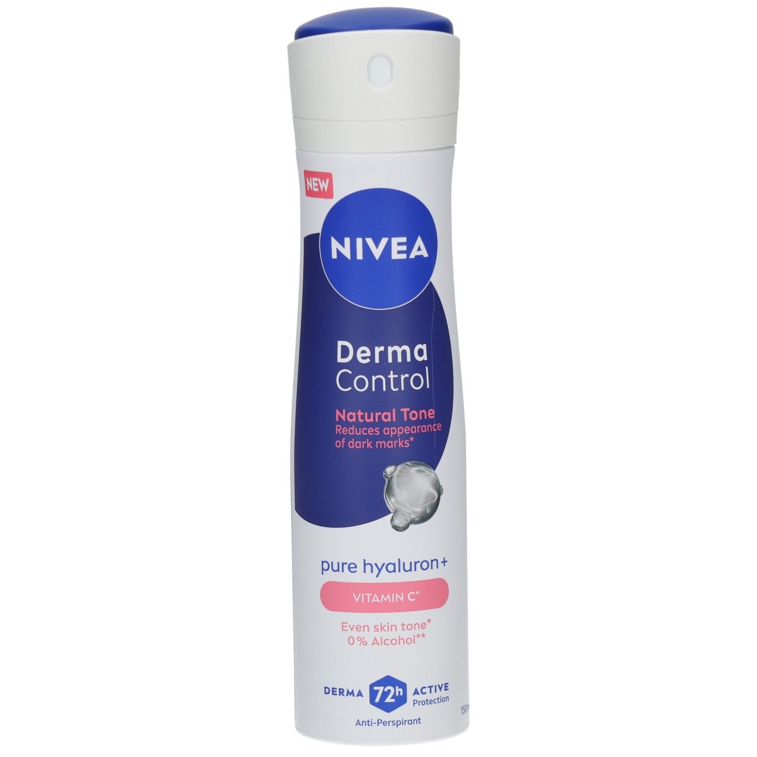 NIVEA Derma Control Natural Tone Spray mit Hyaluron+ und Vitamin C. 72h Anti-Transpirant Schutz.