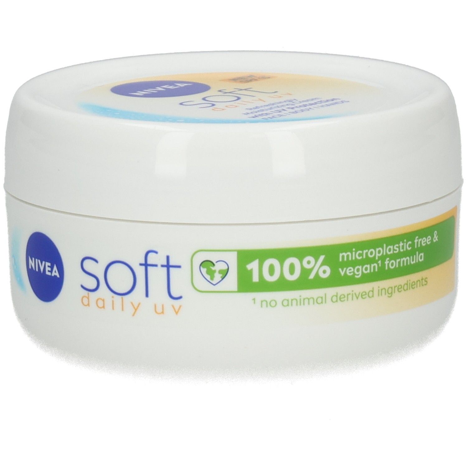 NIVEA Soft Daily UV Dose: 100% mikroplastikfreie & vegane Formel. Keine Inhaltsstoffe tierischen Ursprungs.