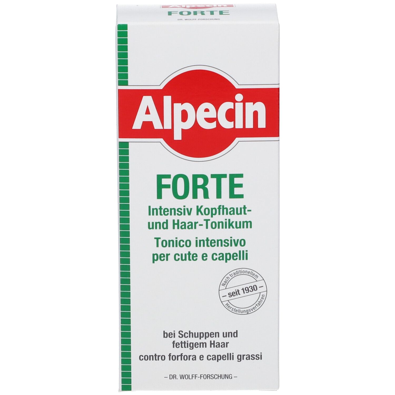 Alpecin FORTE Intensiv Kopfhaut- und Haar-Tonikum. Für schuppige und fettige Haare.