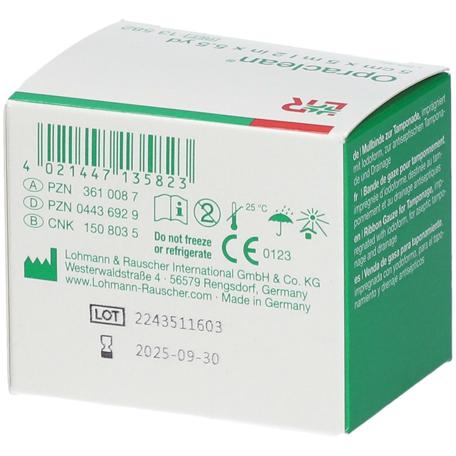 Lohmann & Rauscher Opraclean® Matériel de bandage 5 cm x 5 m