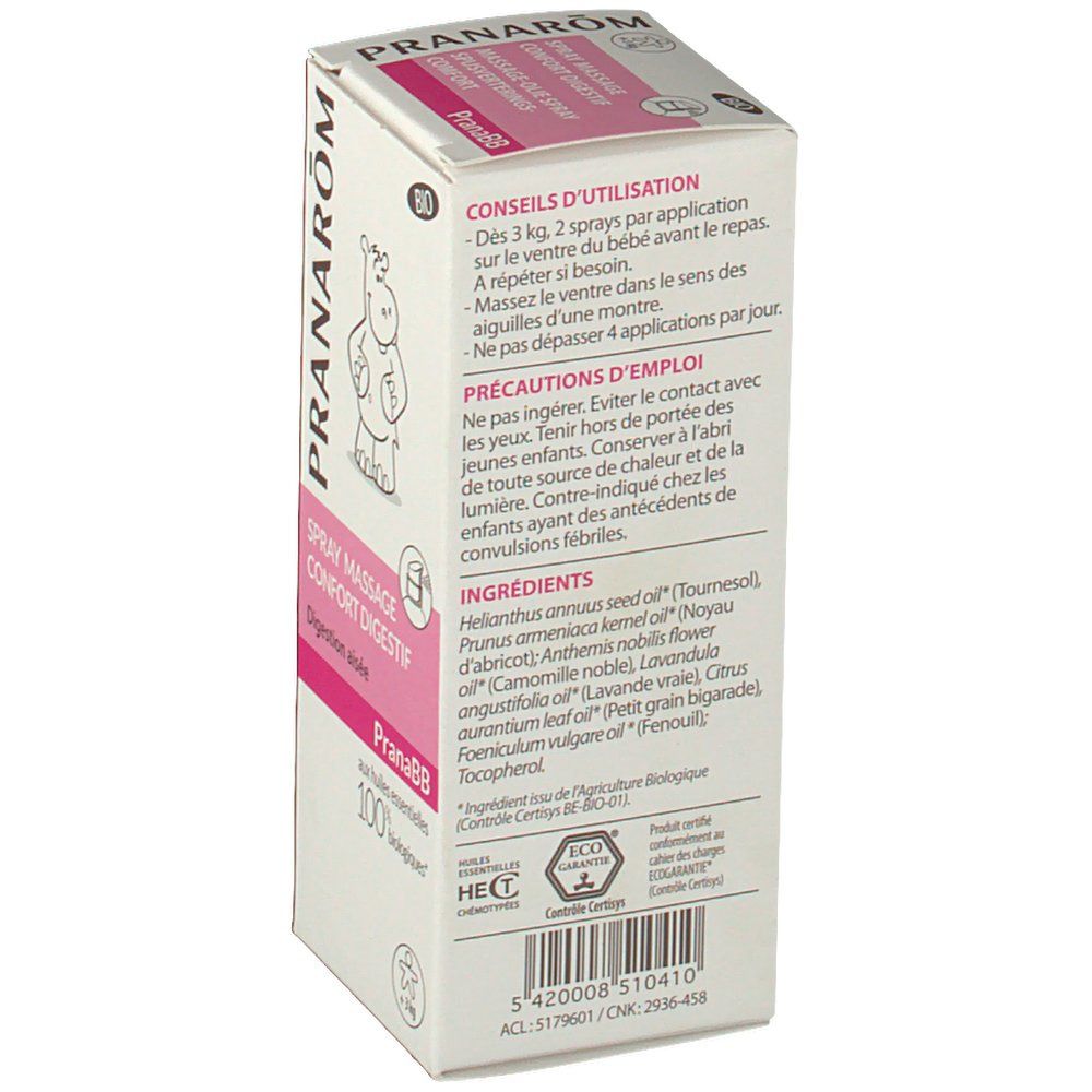 Rückseite der Produktverpackung. Enthält Informationen zu Inhaltsstoffen und Anwendung.