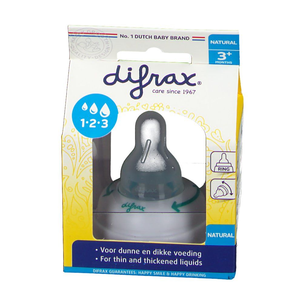 difrax® Natural 1-2-3-Ring für die S-Babyflasche +3m