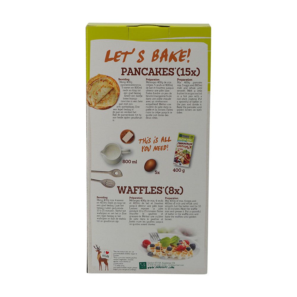 Damhert Pfannenkuchen Waffeln Mix glutenfrei
