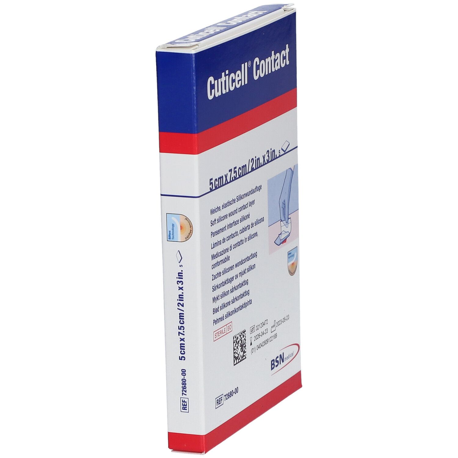 Cuticell® Contact Silikonauflage 5 cm x 7,5 m
