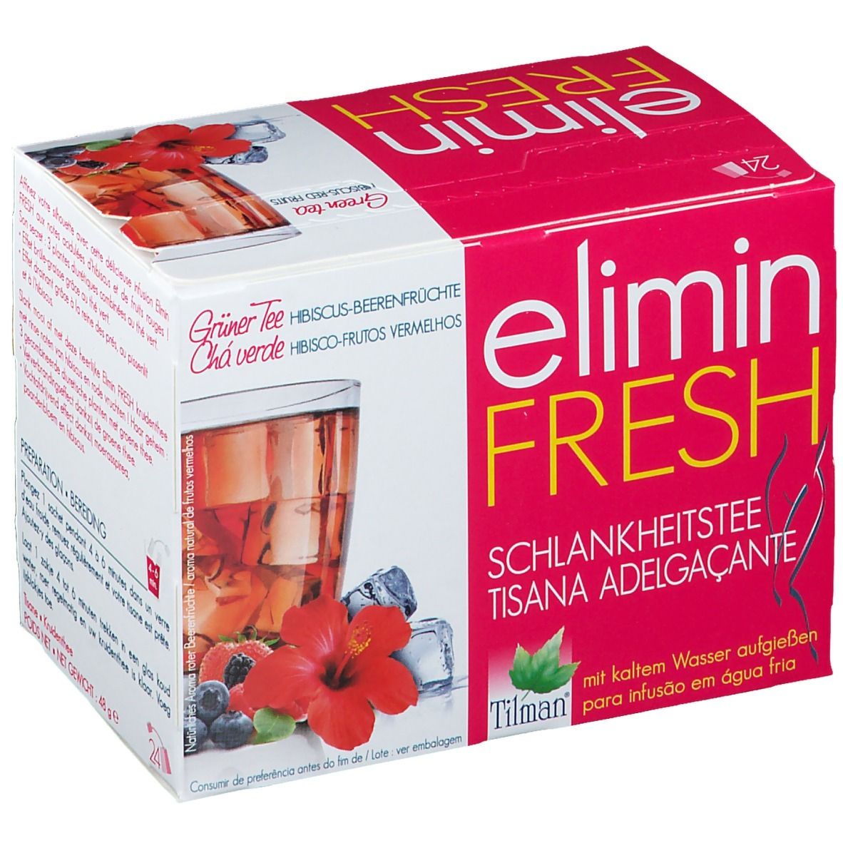 Tilman® elimin fresh Abnehmtee mit Grünem Tee mit Hibiskus & Beerenfrüchten