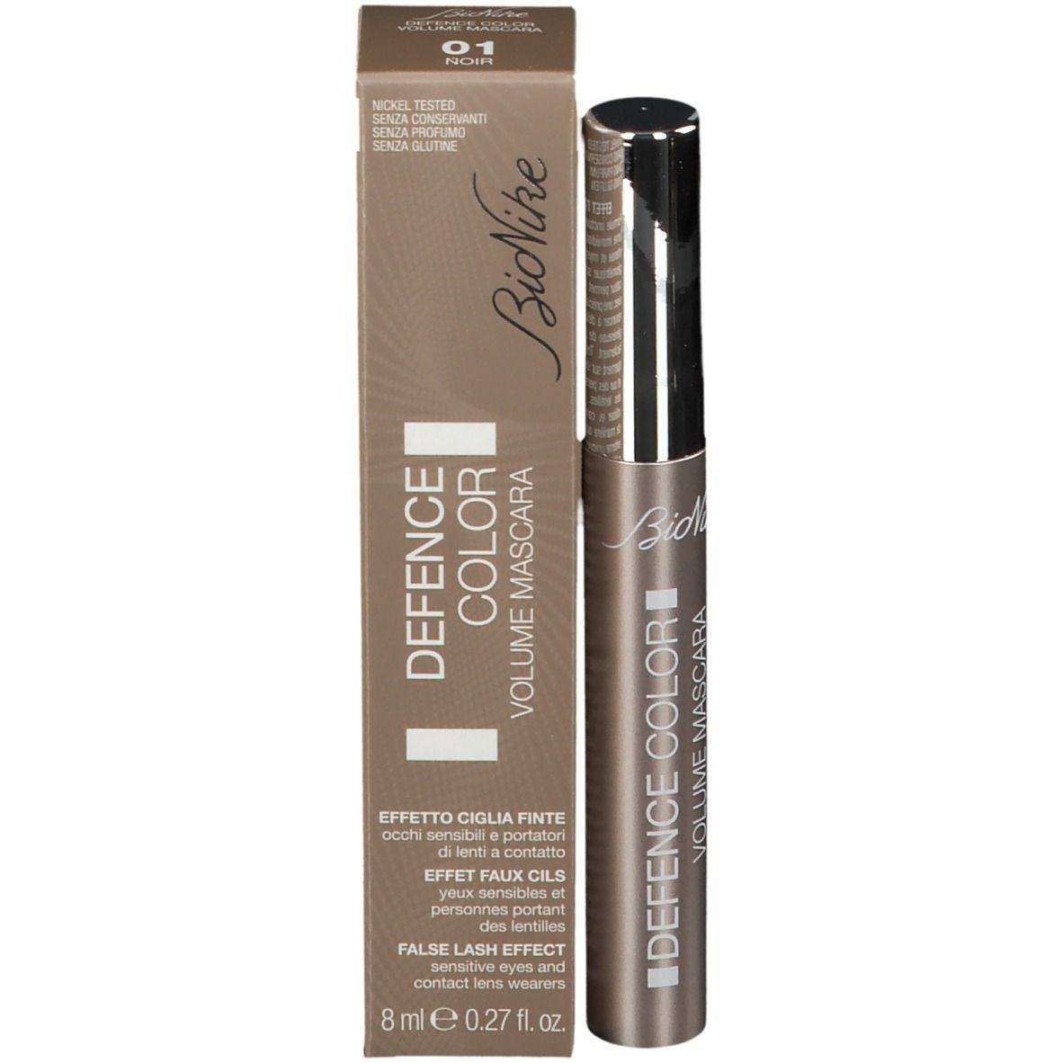 BioNike DEFENCE COLOR VOLUME MASCARA Falsche Wimpern Effekt 01 Schwarz