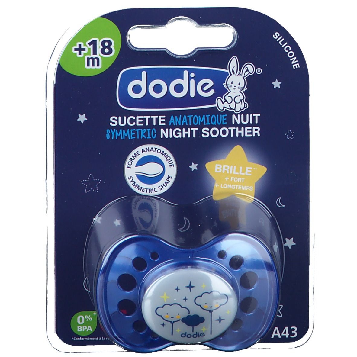 dodie® Silikonschnuller Nacht +18 Monate