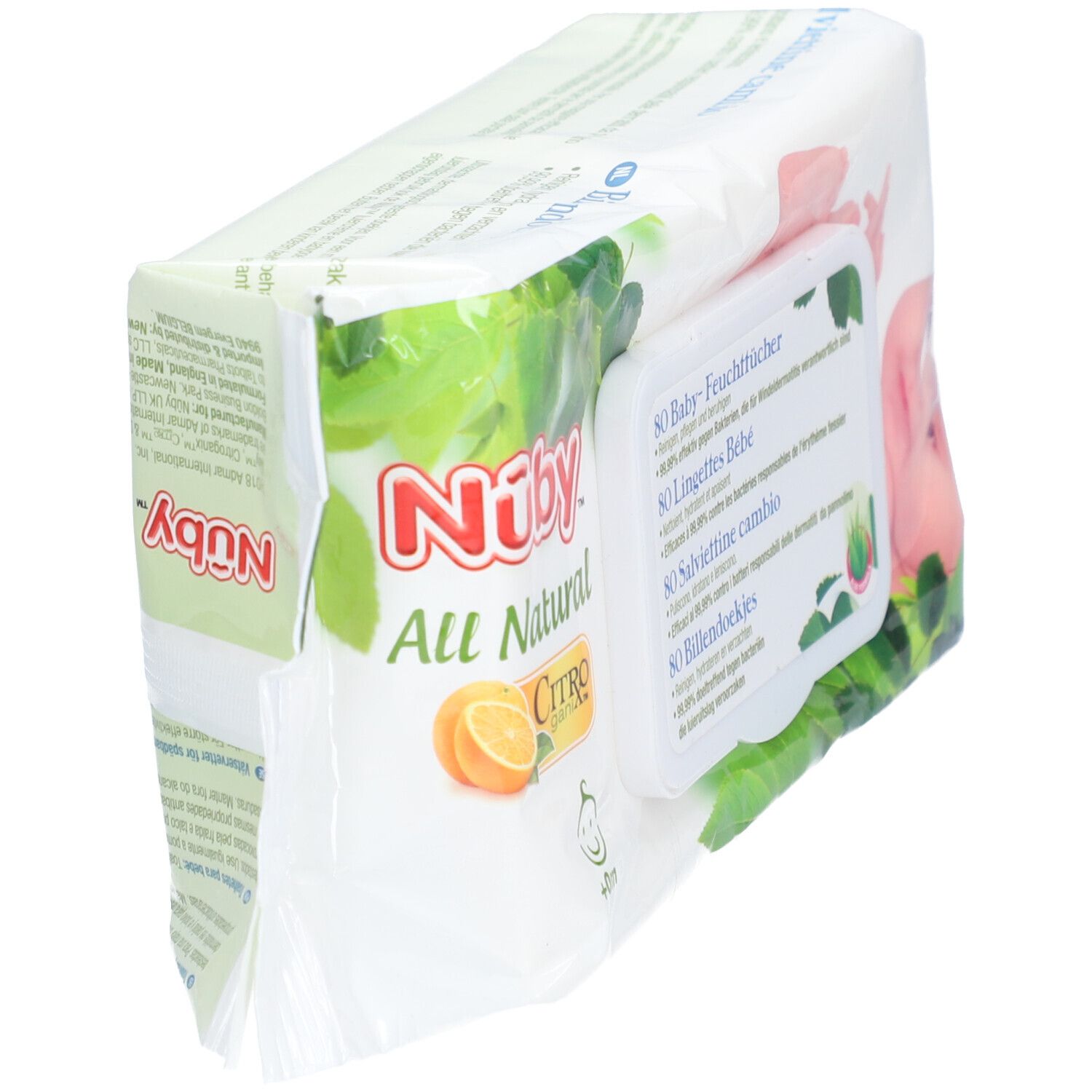 Nûby Feuchttücher Zitrone