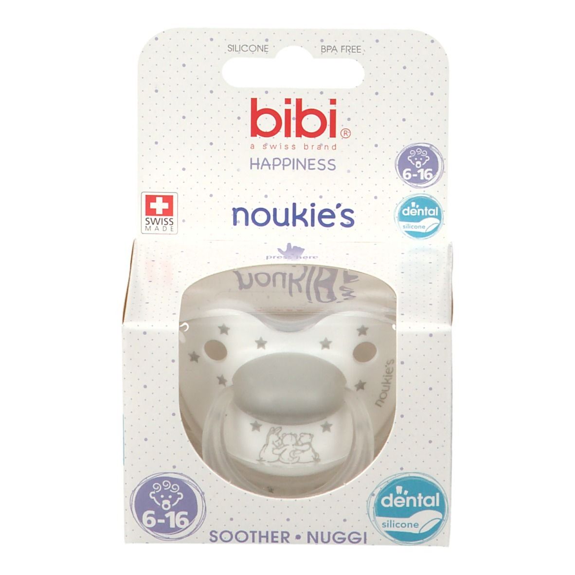 bibi® Schnuller Nuggi Stars 6 - 16 Monate