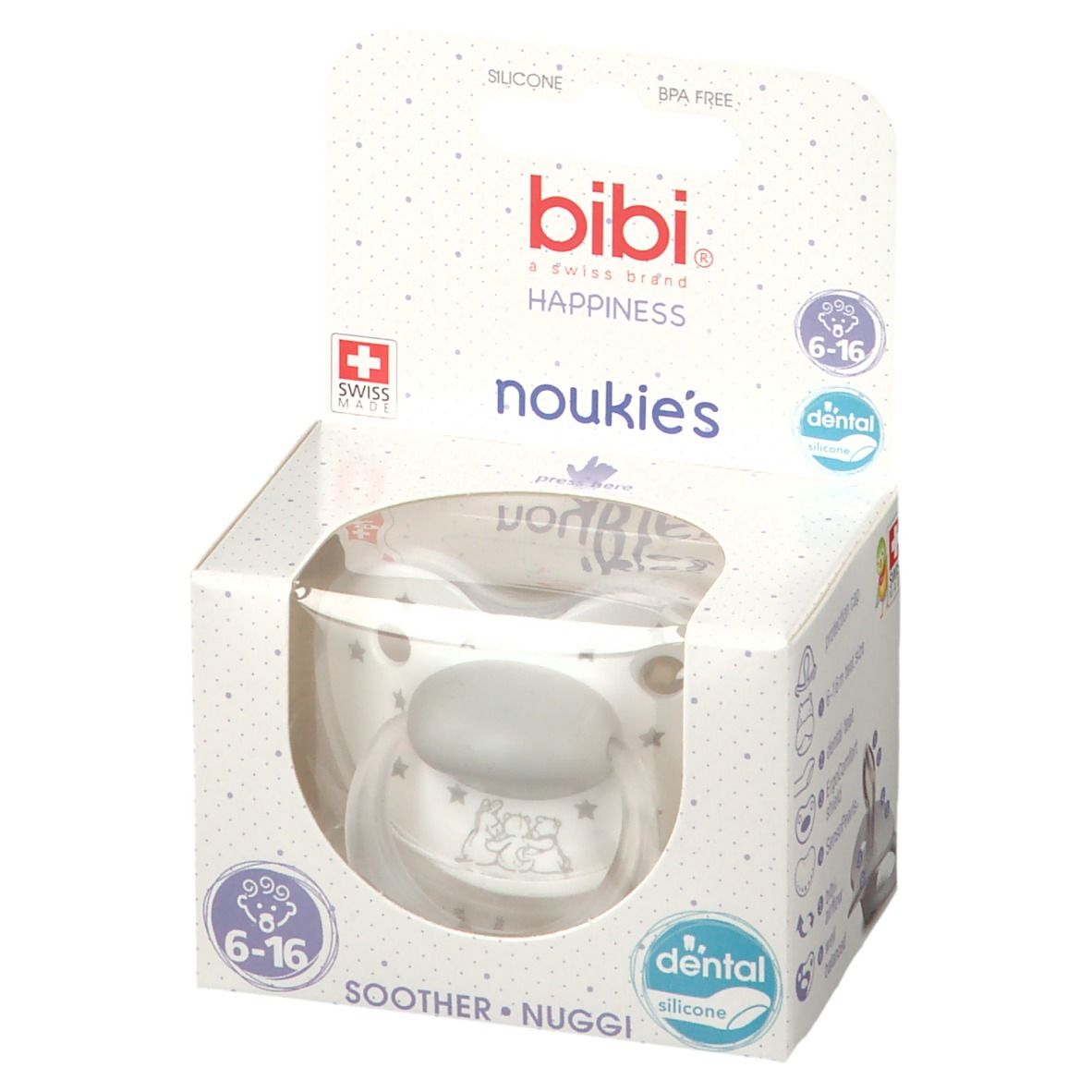 bibi® Schnuller Nuggi Stars 6 - 16 Monate