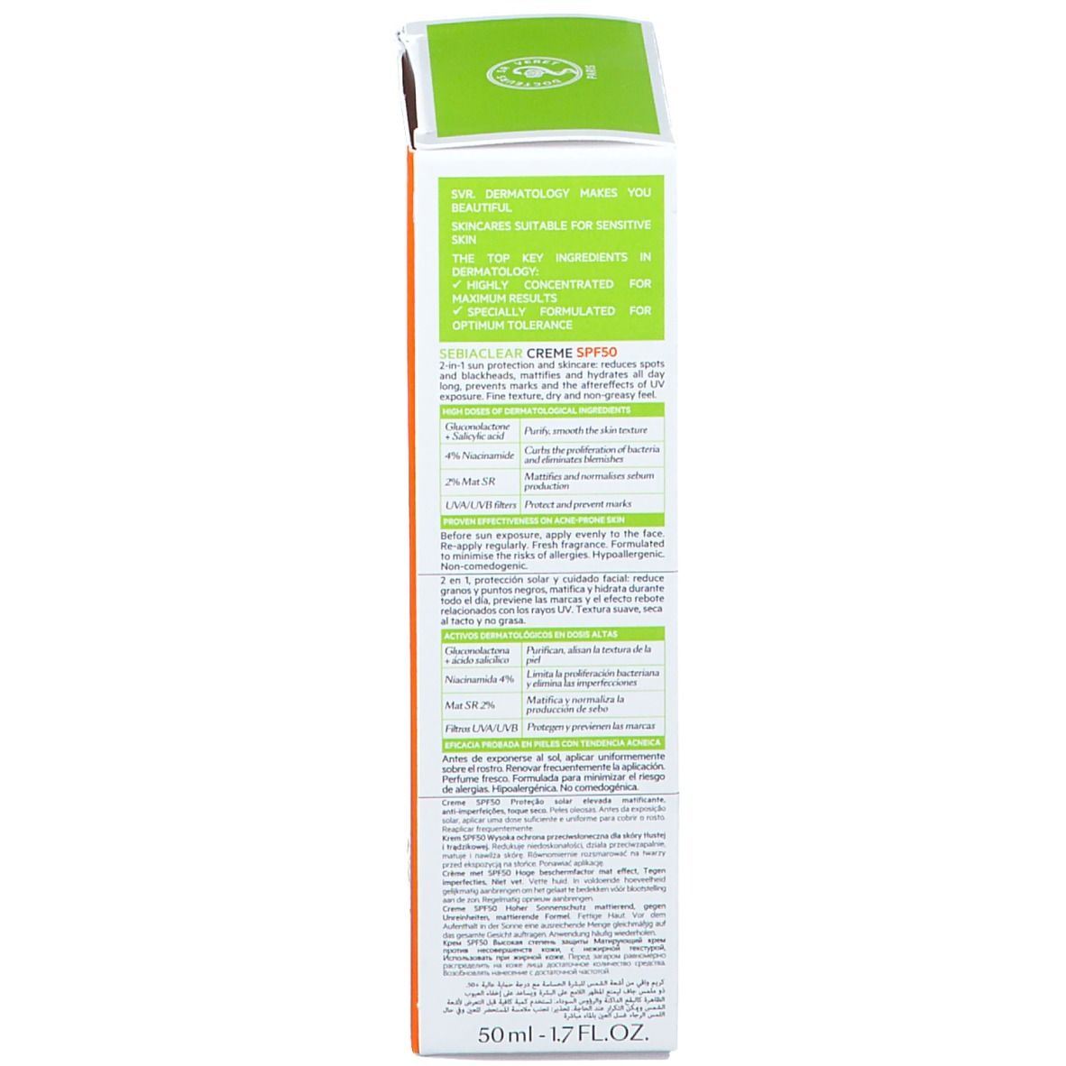 SVR SEBIACLEAR Creme SPF 50