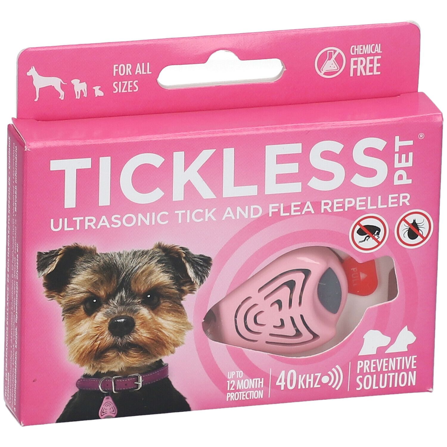 Tickless Ultraschall-Zecken-/Flohschutzmittel Pink