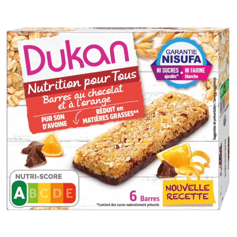 Dukan® Riegel Orange mit Schokoladenglasur