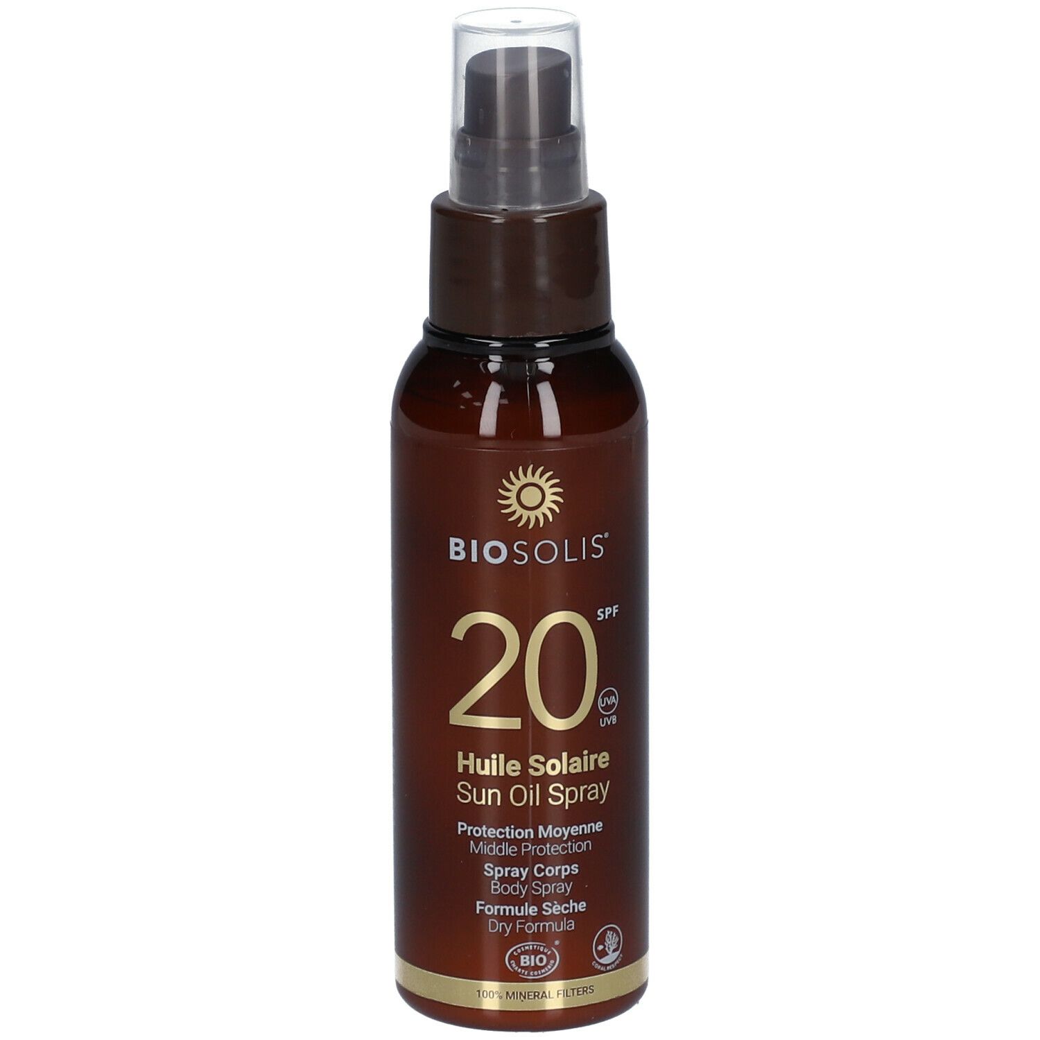 Biosolis Huile Solaire SPF20 Bio Spray
