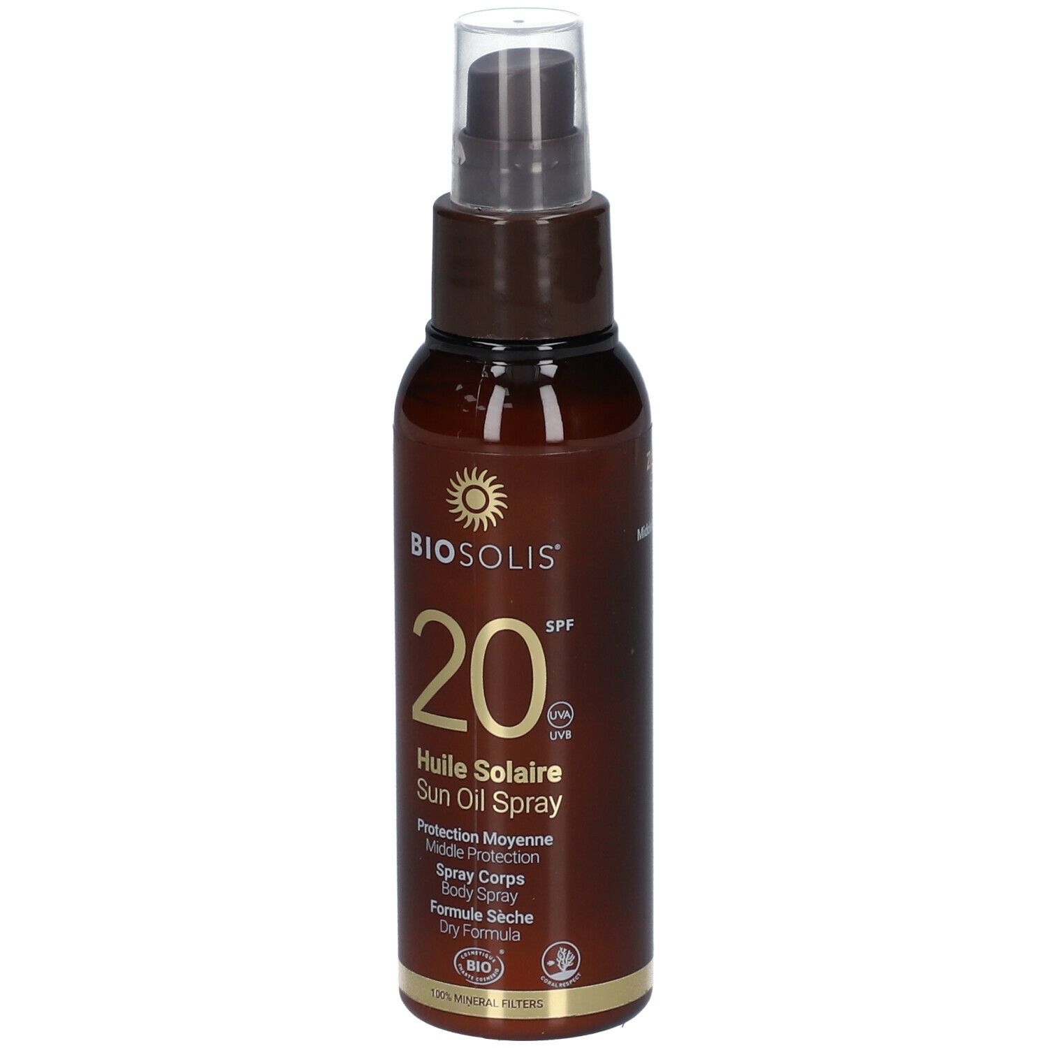 Biosolis Huile Solaire SPF20 Bio Spray