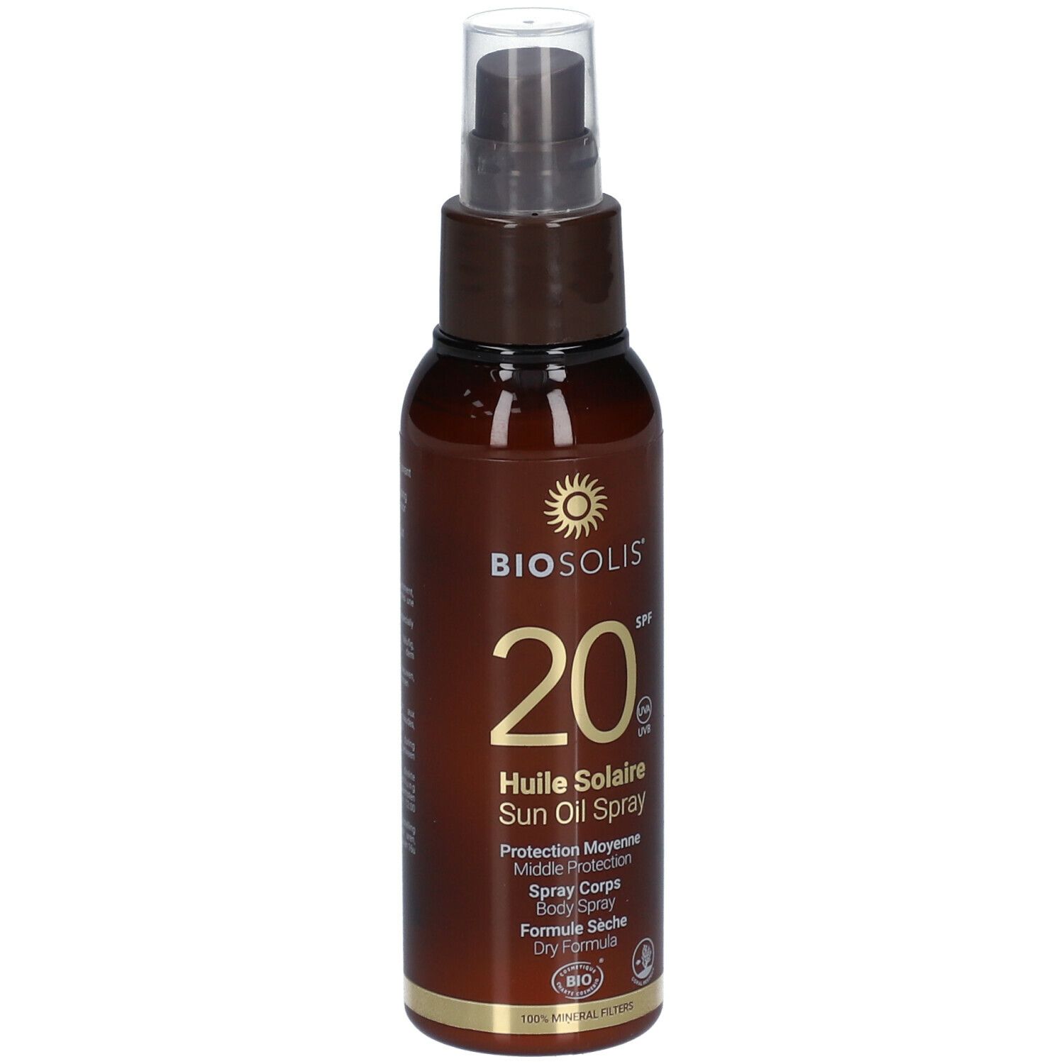 Biosolis Huile Solaire SPF20 Bio Spray