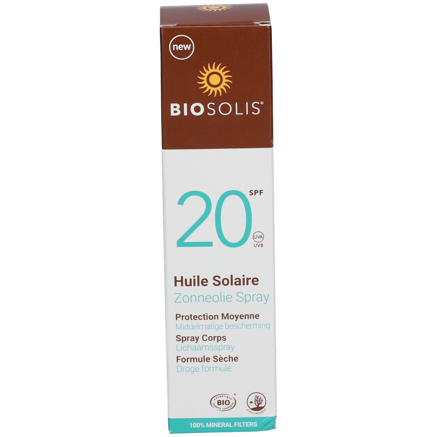 Biosolis Huile Solaire SPF20 Bio Spray