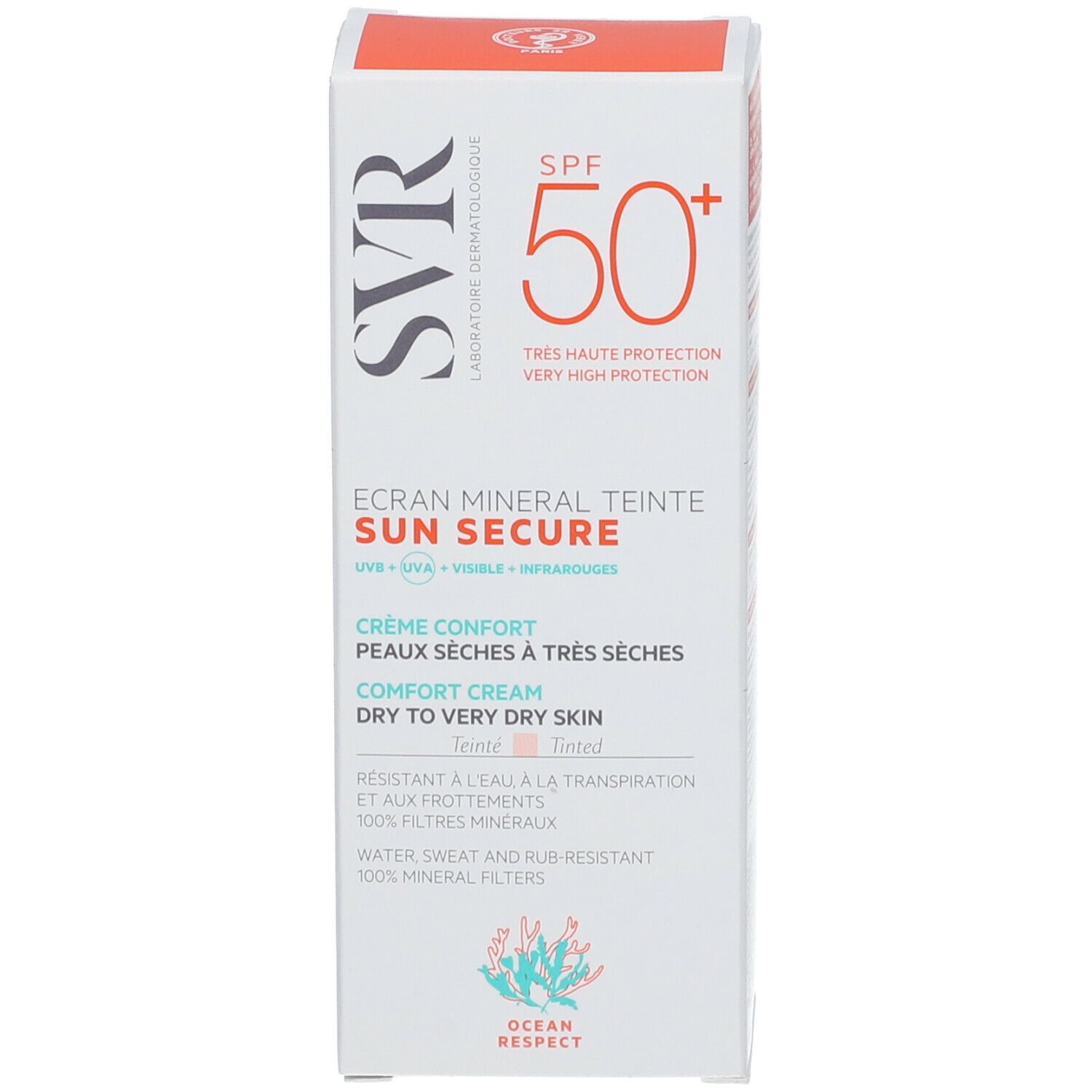 SVR SUN SECURE ÉCRAN MINÉRAL TEINTÉ getönte Creme LSF 50+