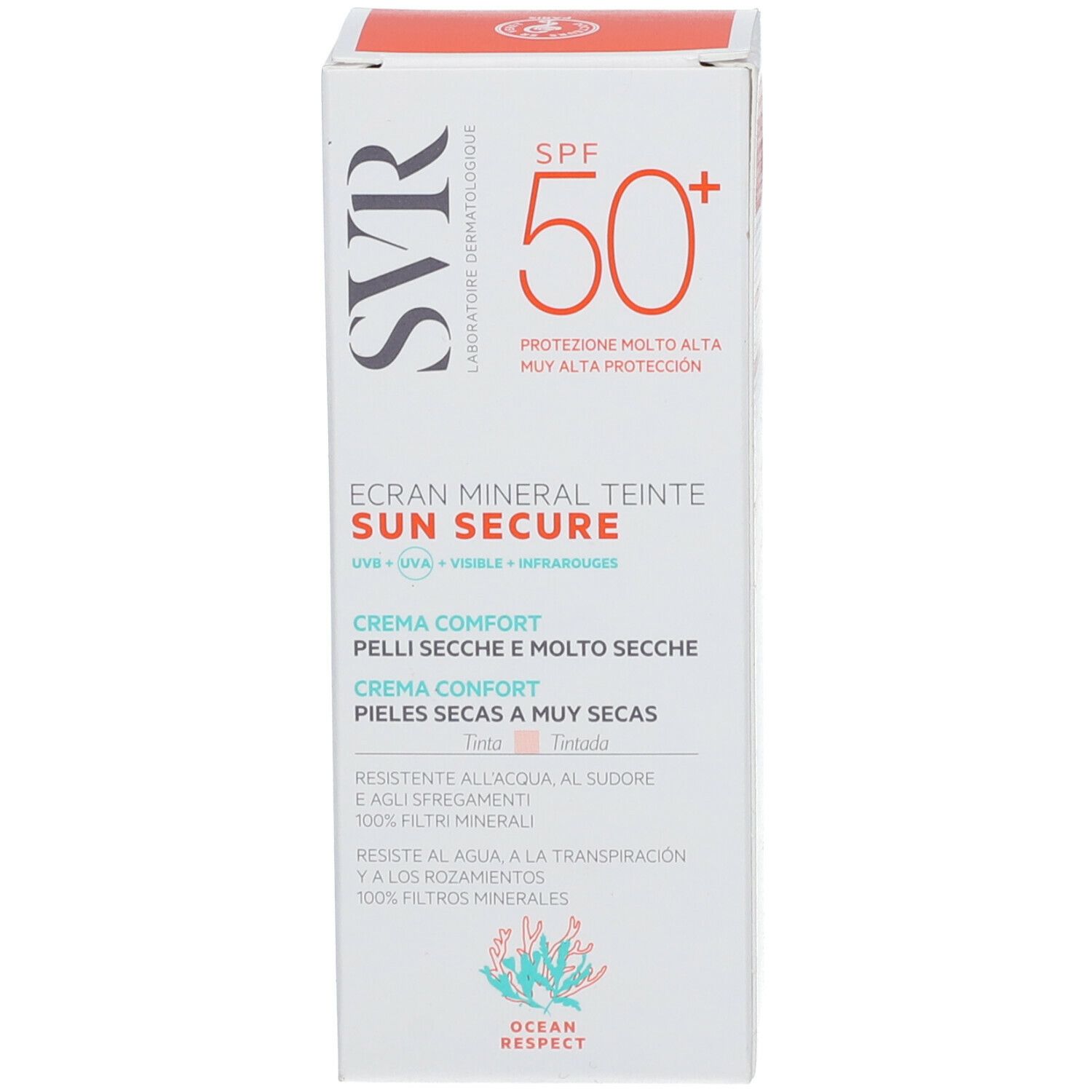 SVR SUN SECURE ÉCRAN MINÉRAL TEINTÉ getönte Creme LSF 50+