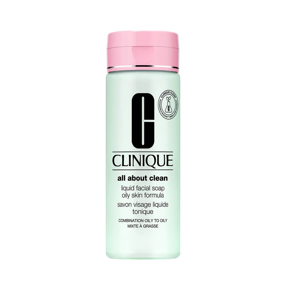 Clinique All About Clean Flüssigseife für ölige Haut, 200 ml Flasche.