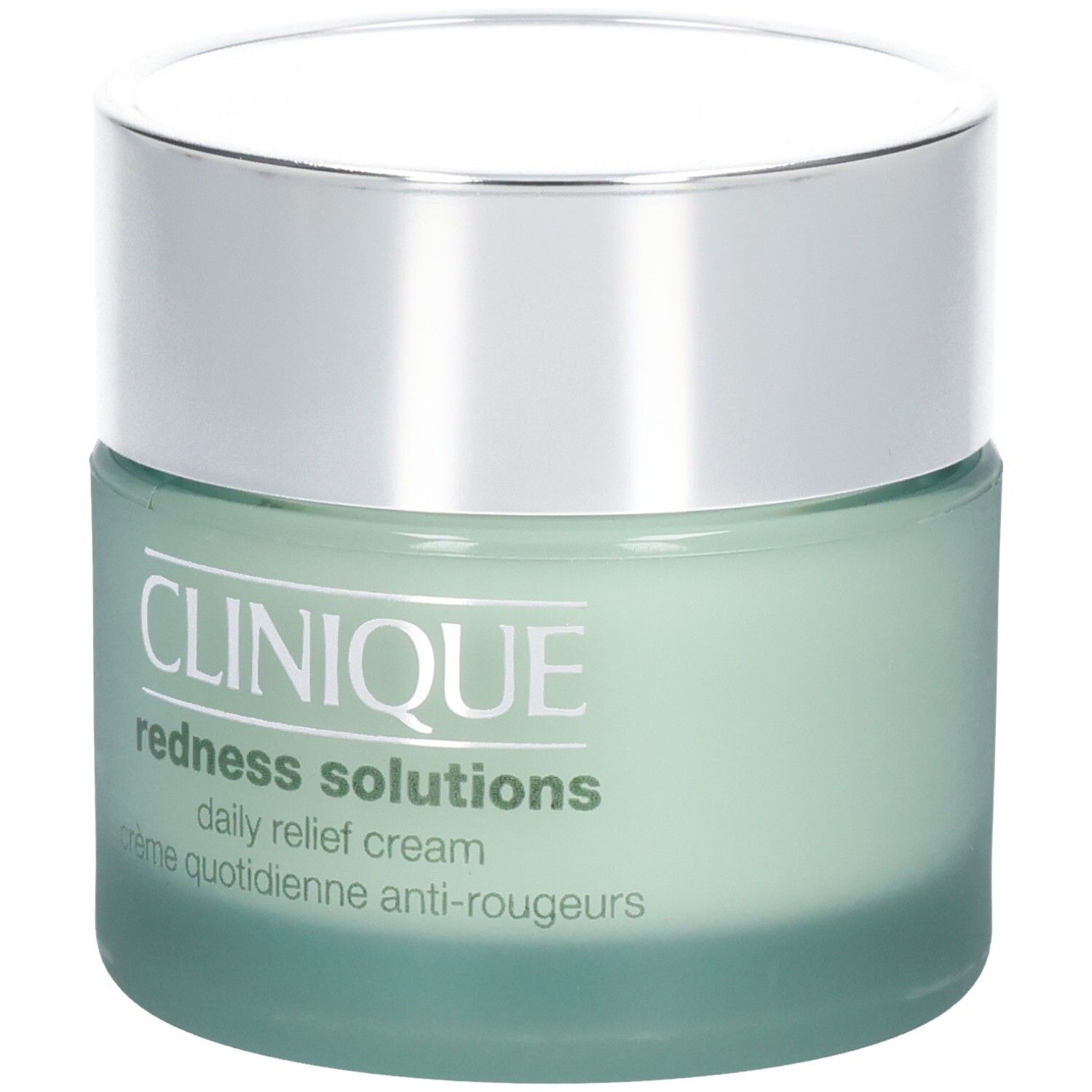 Clinique Redness Solutions Feuchtigkeitscreme mit silbernem Deckel.