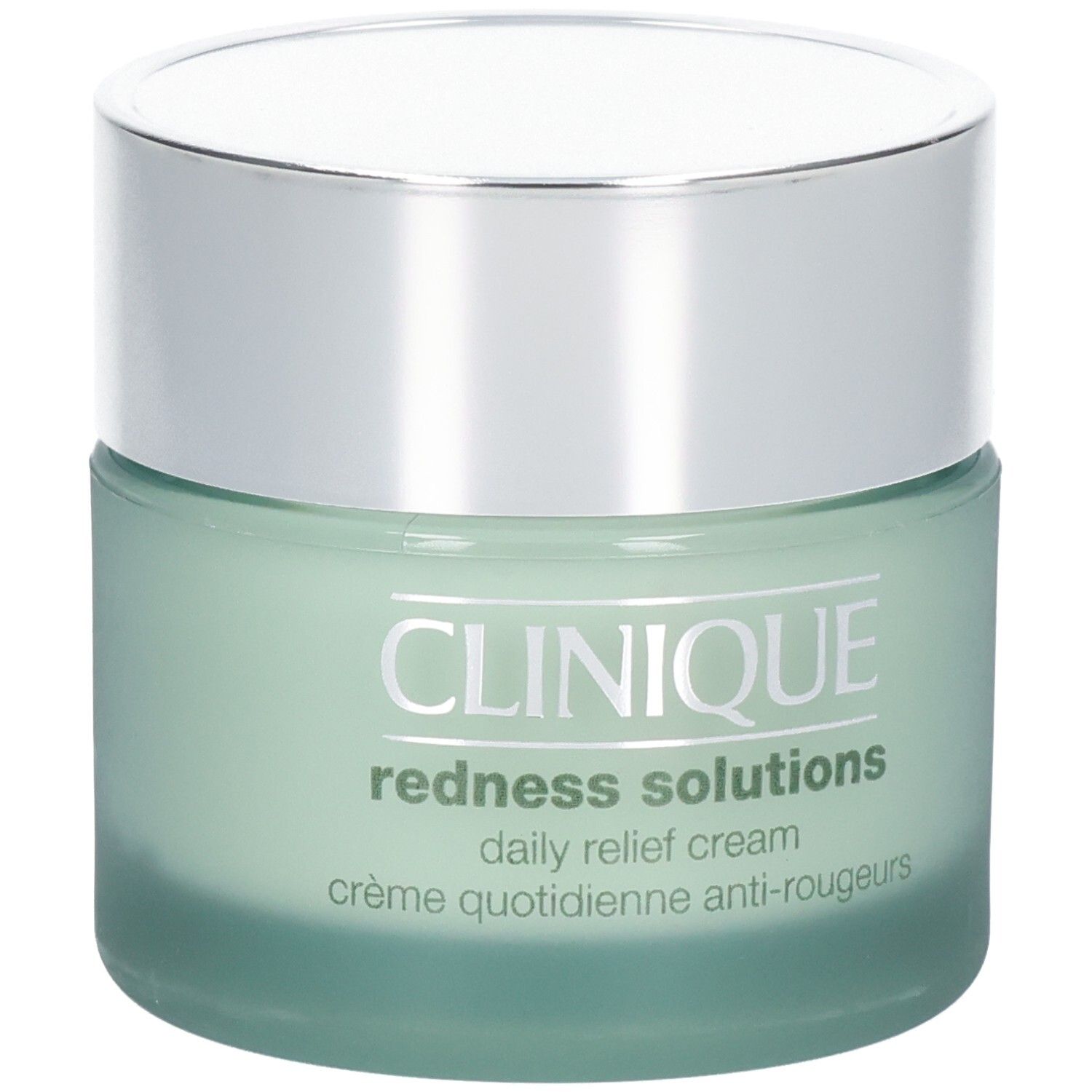 Clinique Redness Solutions Feuchtigkeitscreme mit silbernem Deckel.