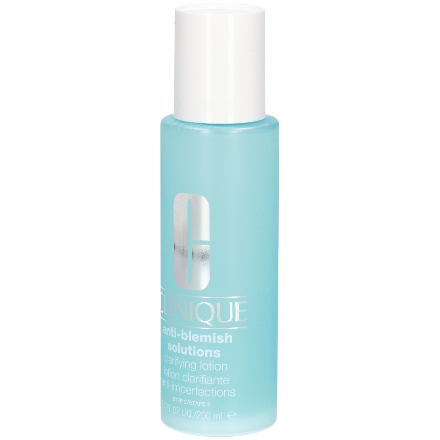 Clinique Anti-Blemish Solutions Clarifying Lotion, 200 ml Flasche, Vorderansicht.