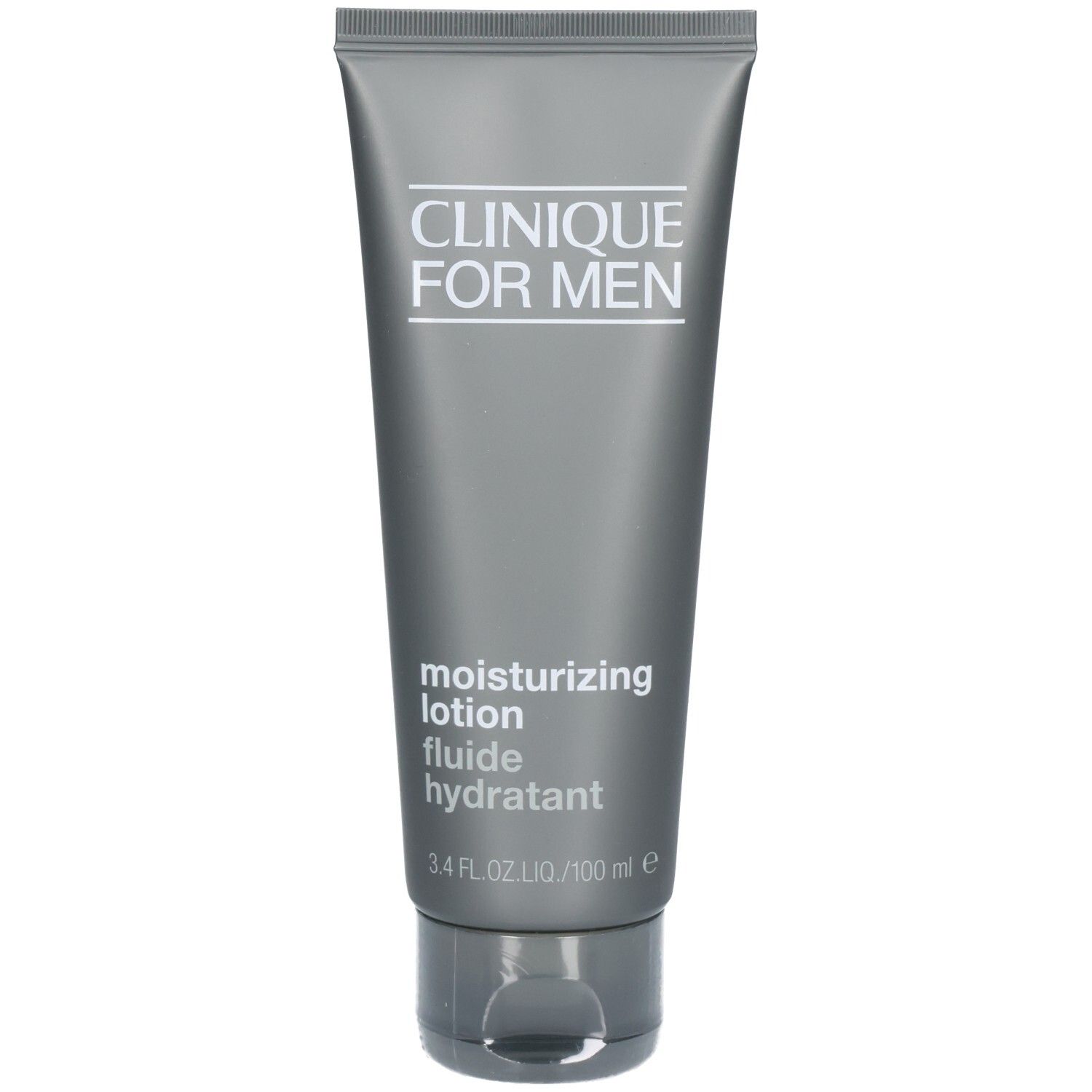Clinique For Men Feuchtigkeitslotion in einem grauen Standbodenbeutel.