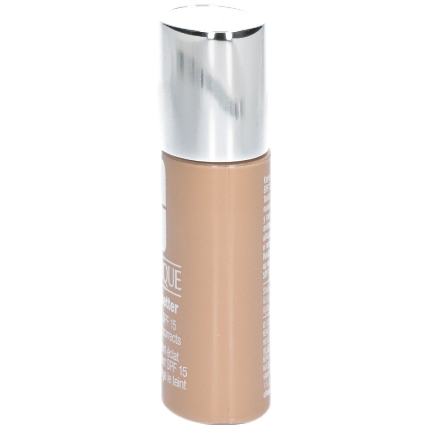 Clinique Even Better Makeup SPF 15, Flakon von der Seite, helle Hautfarbe.