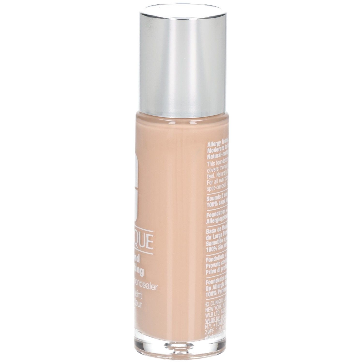 Seitenansicht des Clinique Beyond Perfecting Foundation + Concealer Flakons.