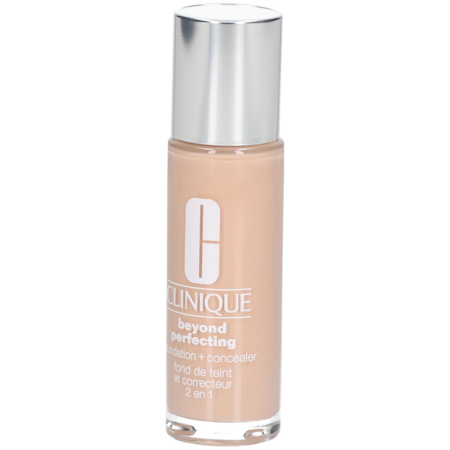 Clinique Beyond Perfecting Foundation + Concealer Flakon, Vorderansicht.