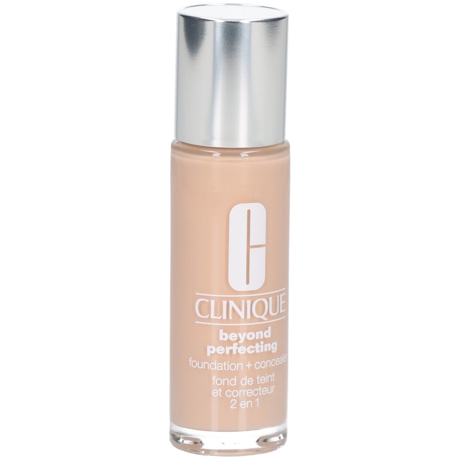 Clinique Beyond Perfecting Foundation + Concealer Flakon, Vorderansicht.