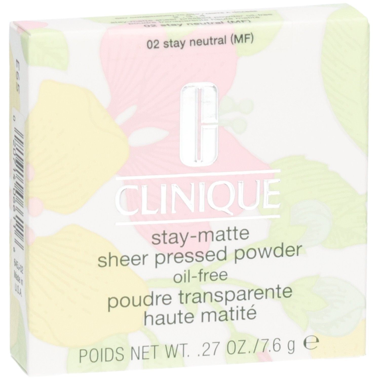 Clinique Stay-Matte Sheer Pressed Powder Verpackung, Farbe 02 Stay Neutral.