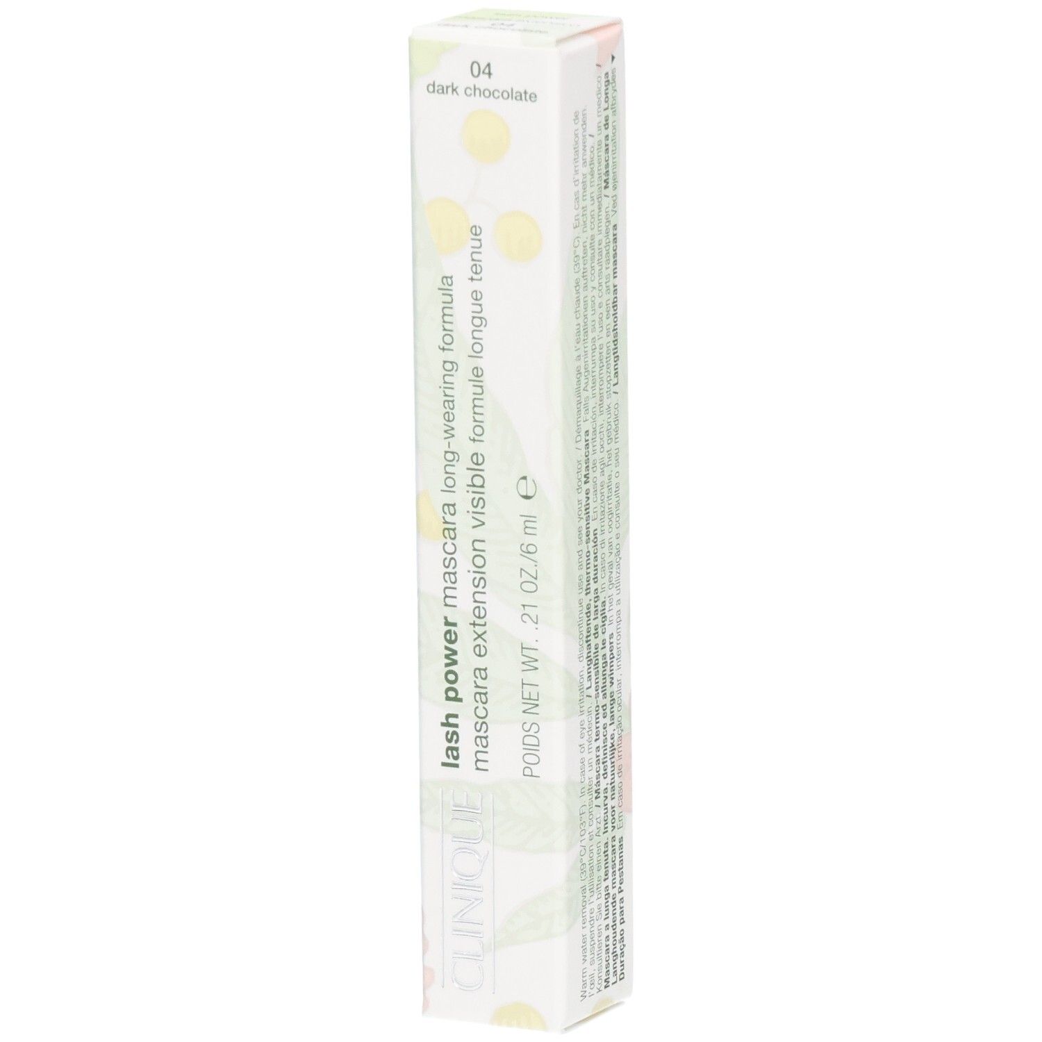 Clinique Lash Power Mascara Karton, Farbe 04 Dark Chocolate.