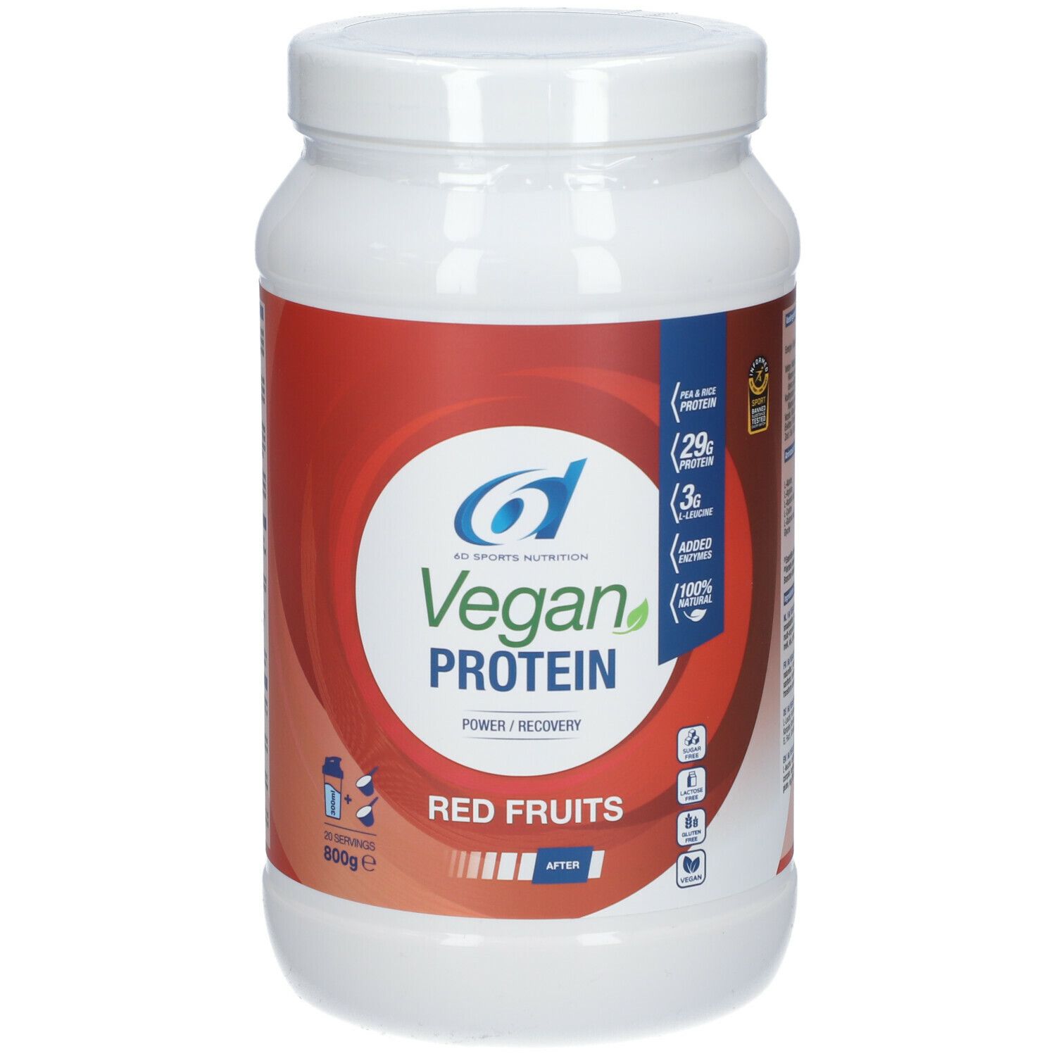 6D Sports Nutrition Vegan Protein Rote Früchte