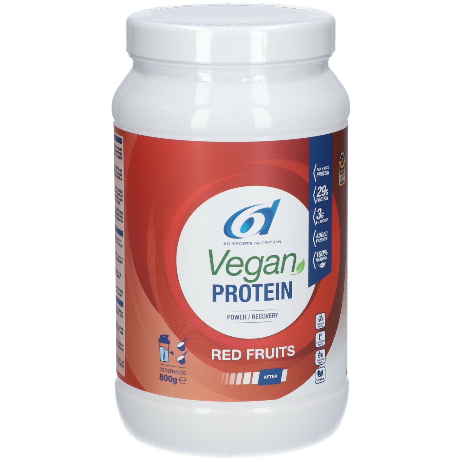 6D Sports Nutrition Vegan Protein Rote Früchte