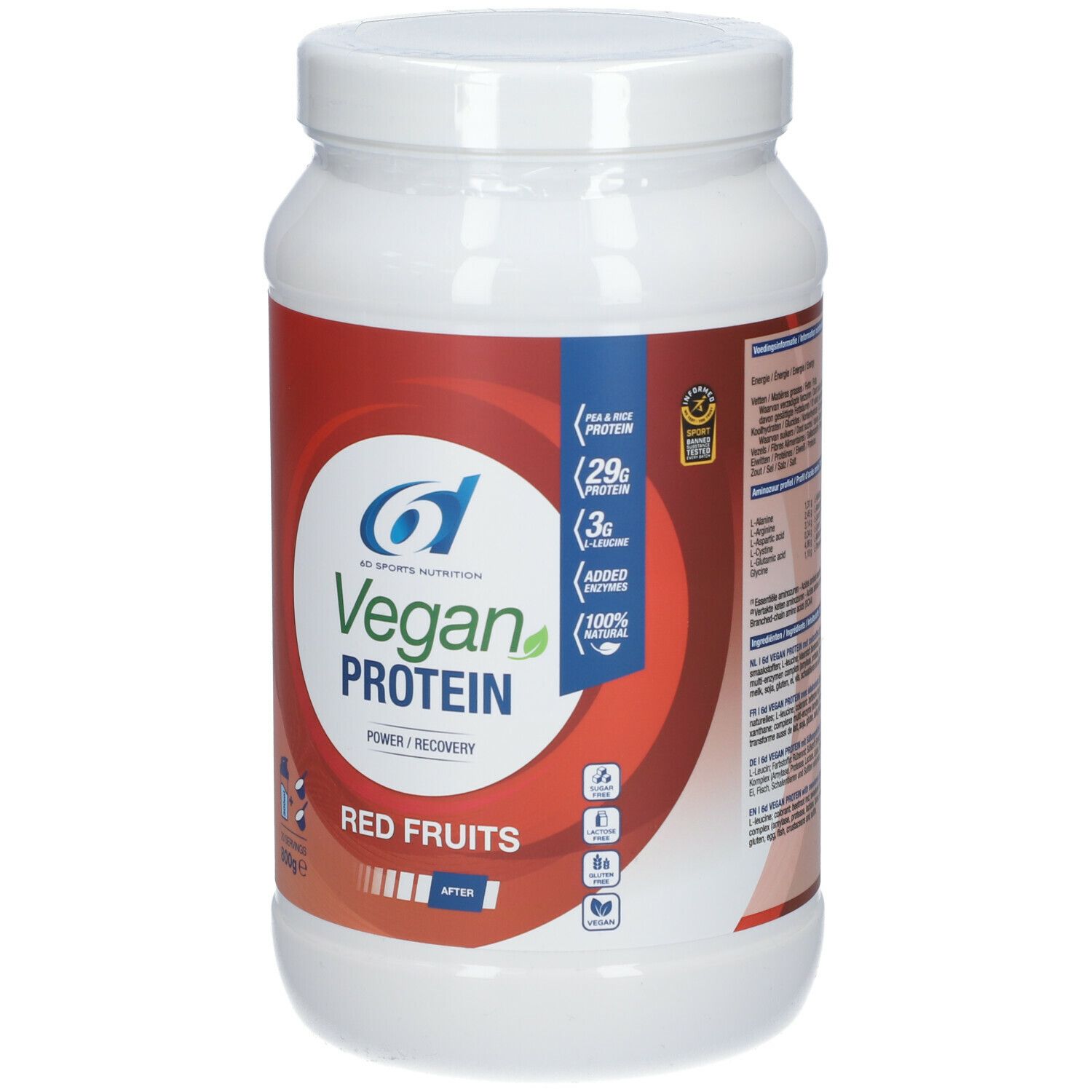 6D Sports Nutrition Vegan Protein Rote Früchte