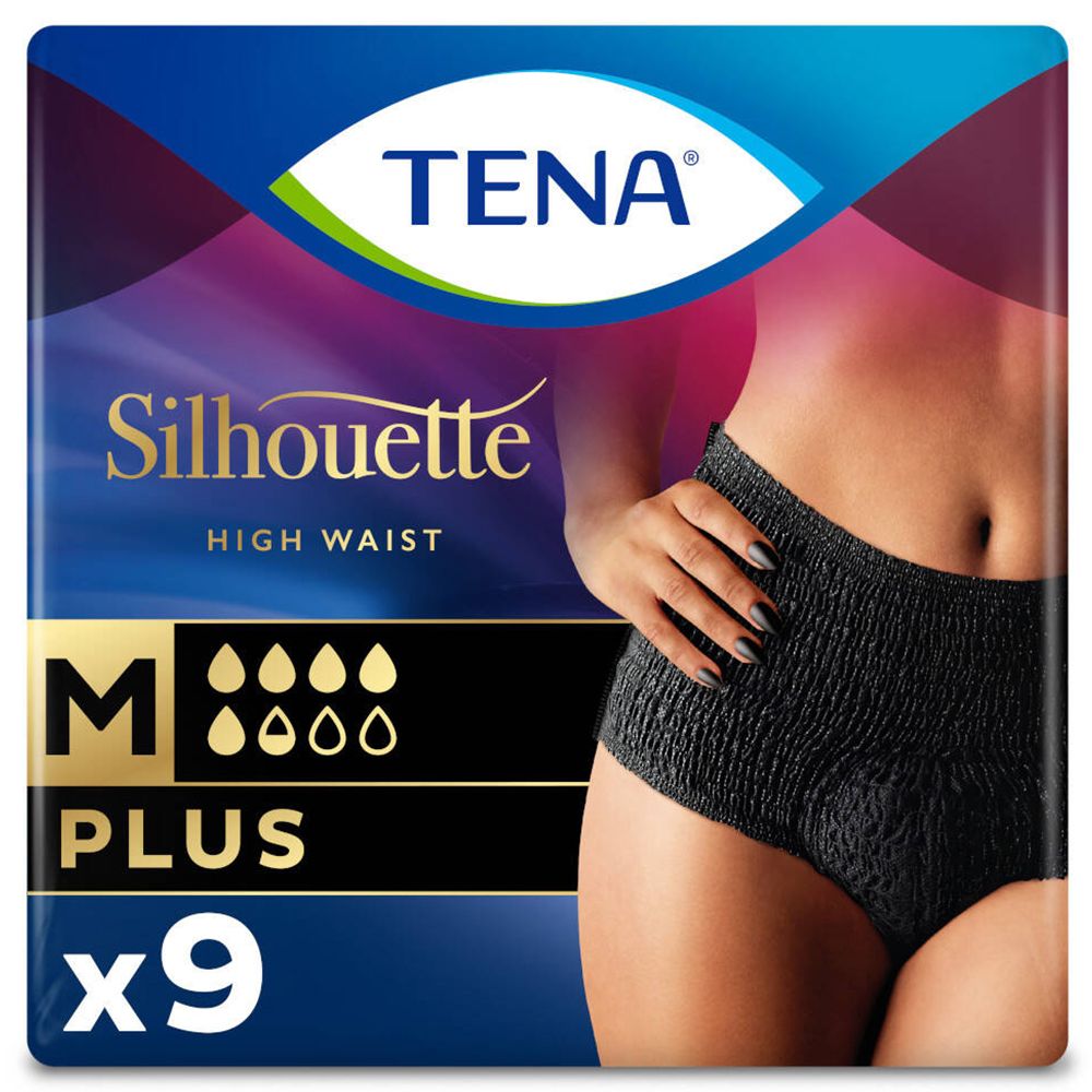 TENA Silhouette – Taillenhohe Unterwäsche für Frauen in Schwarz