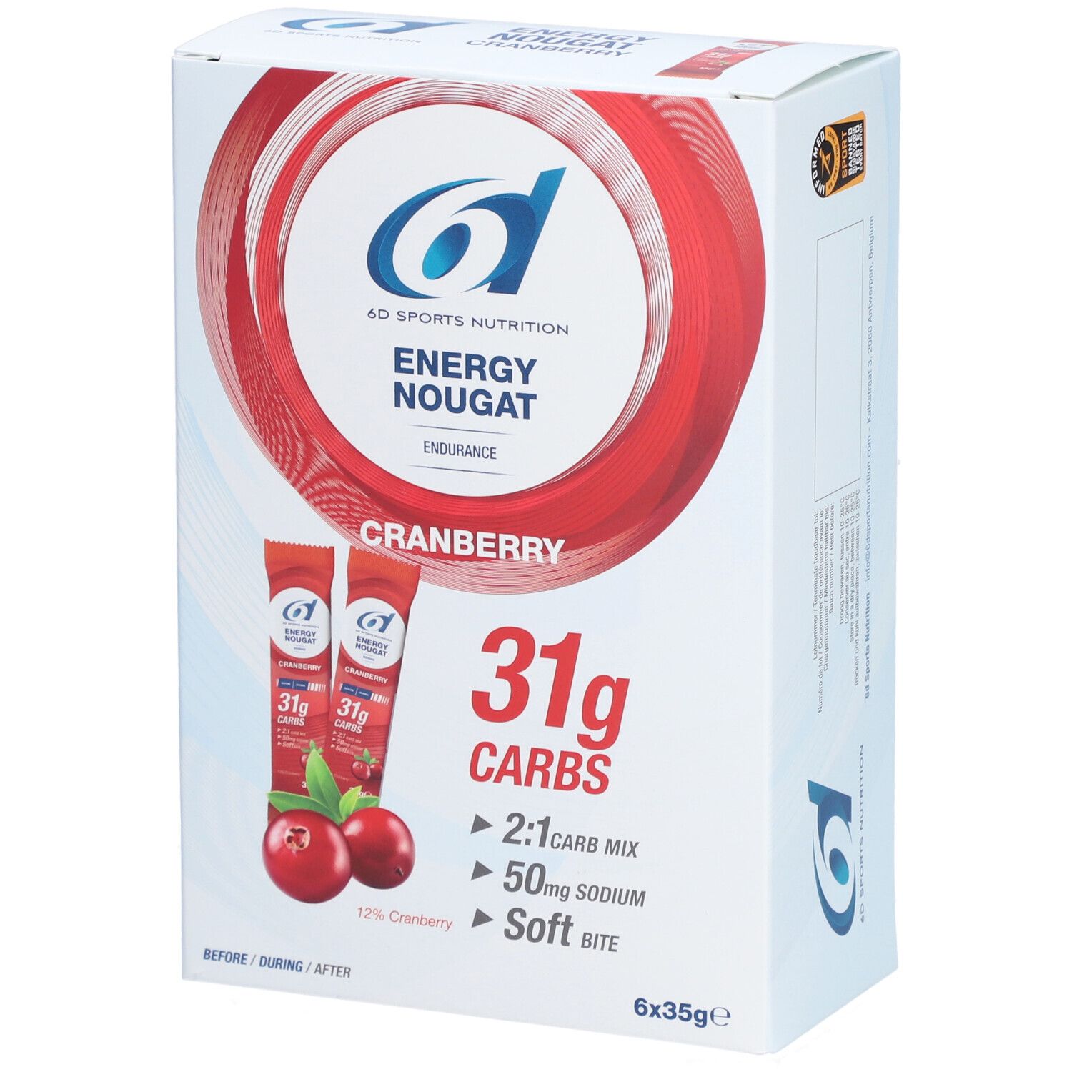 6D Sports Nutrition Energy Nougat