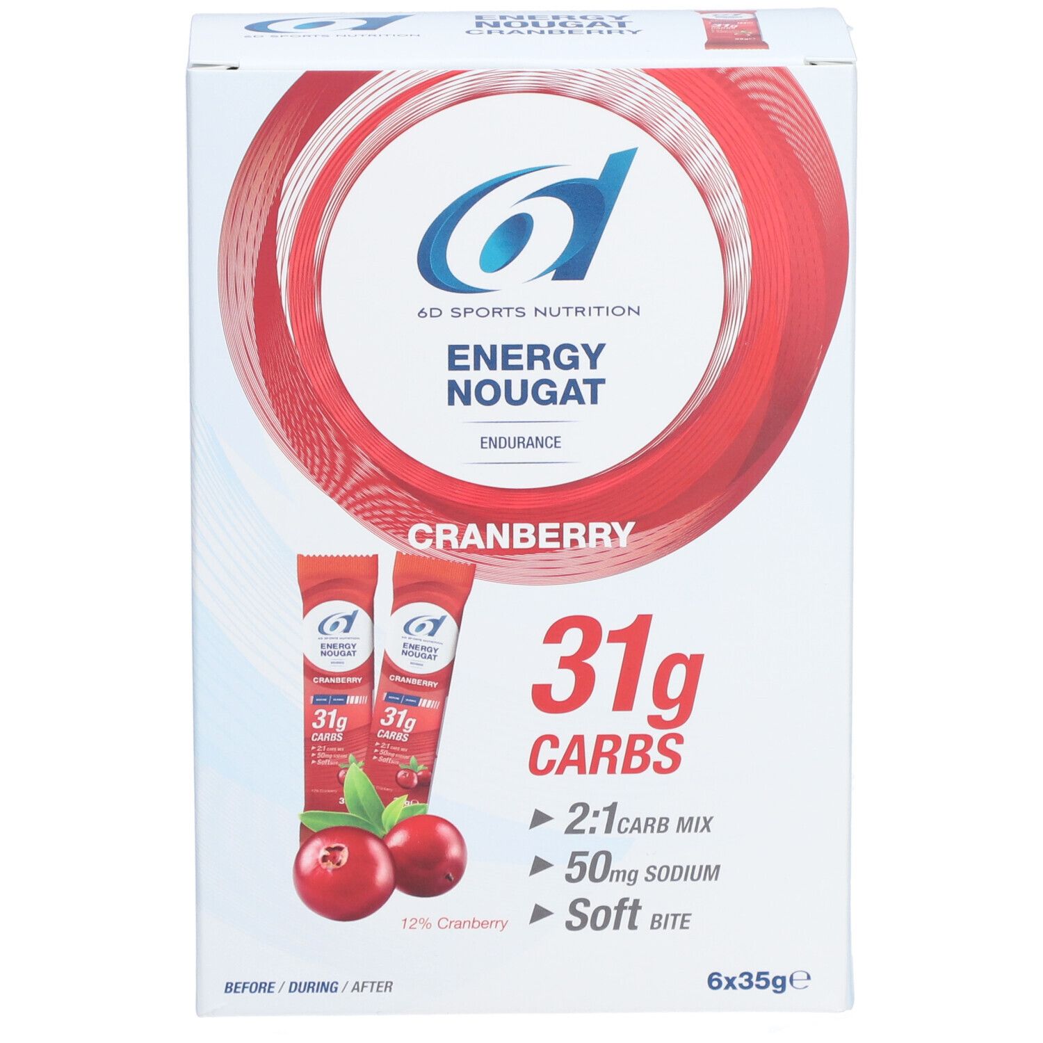 6D Sports Nutrition Energy Nougat