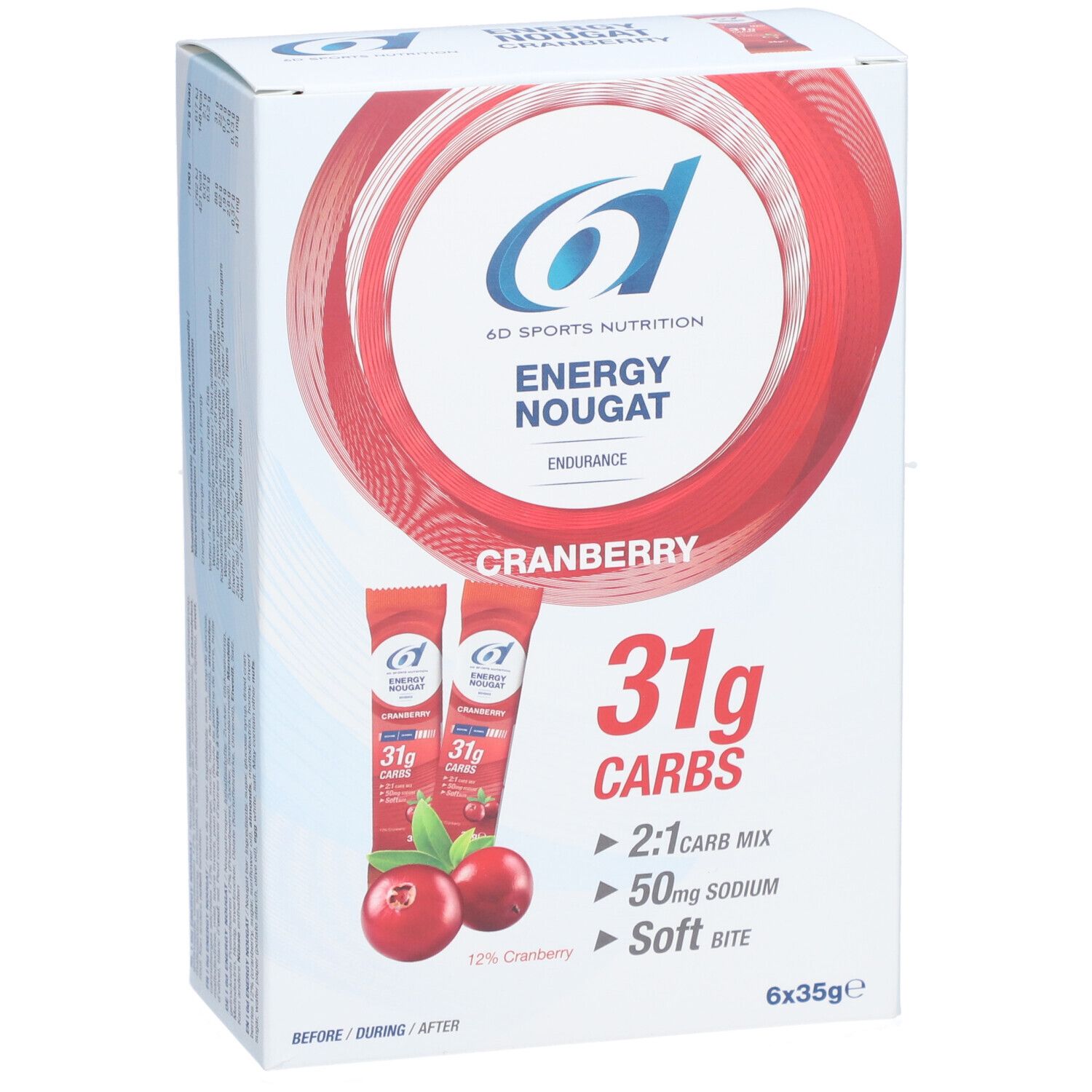 6D Sports Nutrition Energy Nougat
